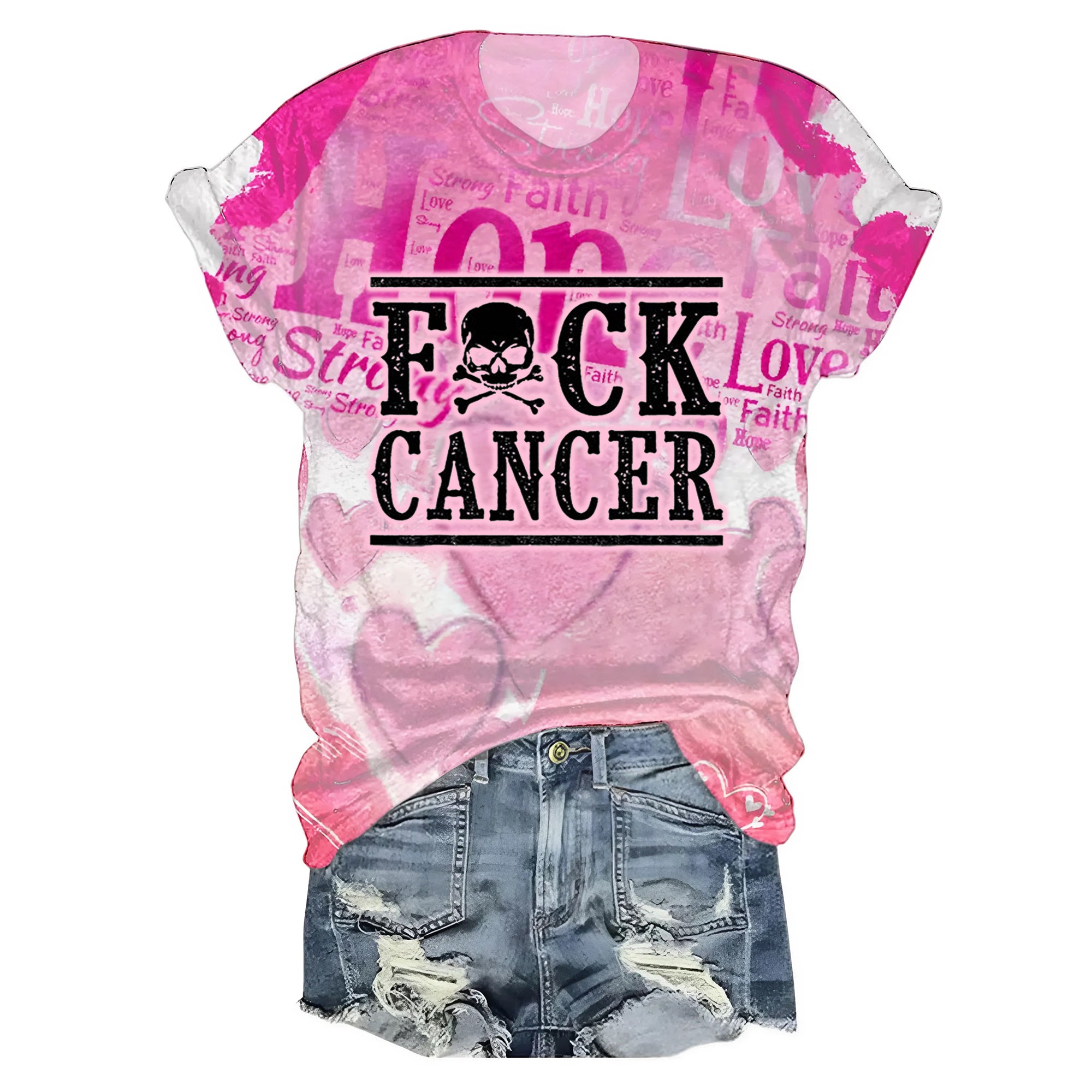 F*ck Breast Cancer Awareness Pink All-over Print Comfort T-shirt