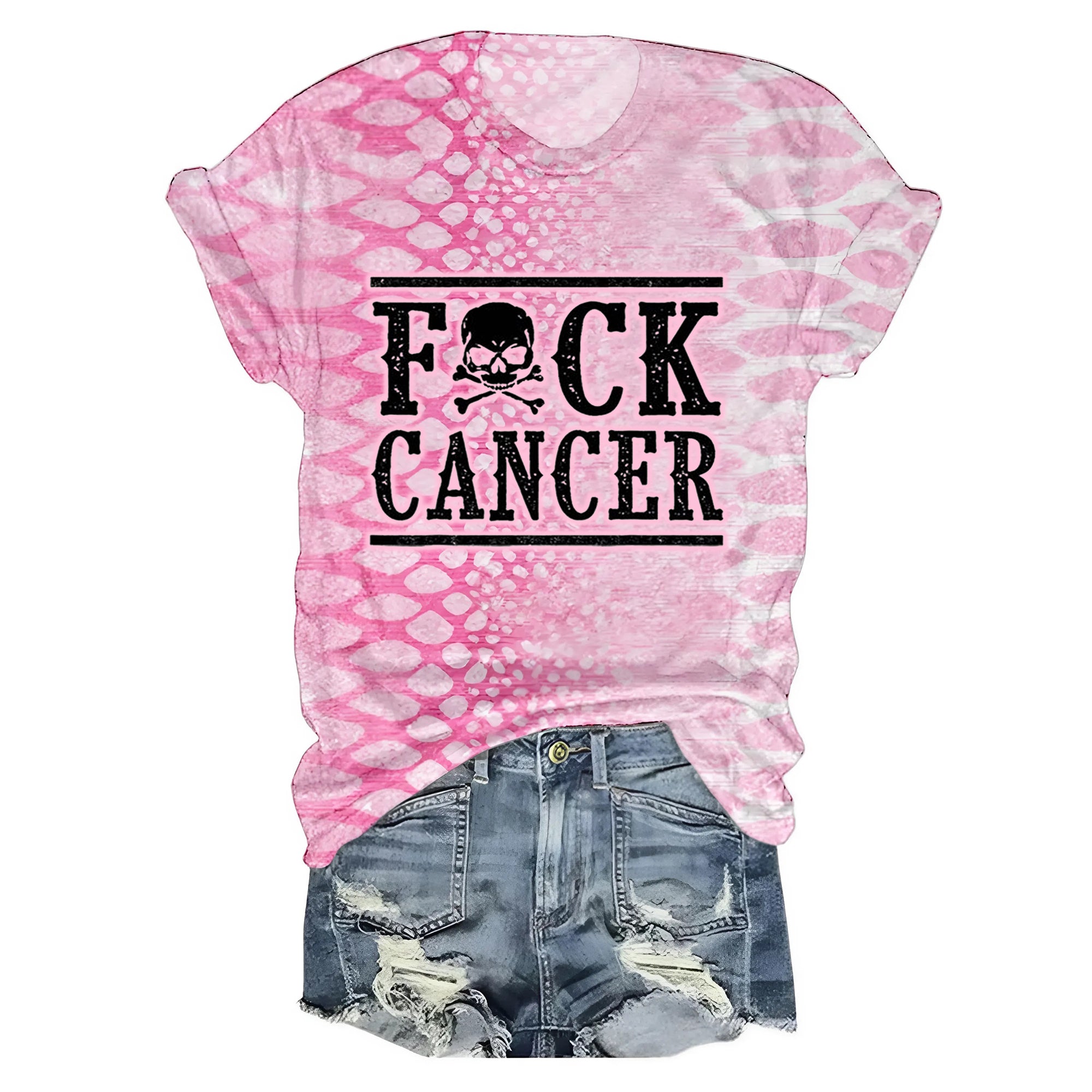 Funny F*ck Breast Cancer Awareness Pink All-over Print Comfort T-shirt